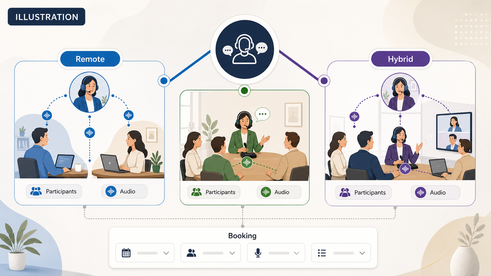 Editorial illustration for How to Procure Interpreting Services for Hybrid Meetings and Regulated Conversations