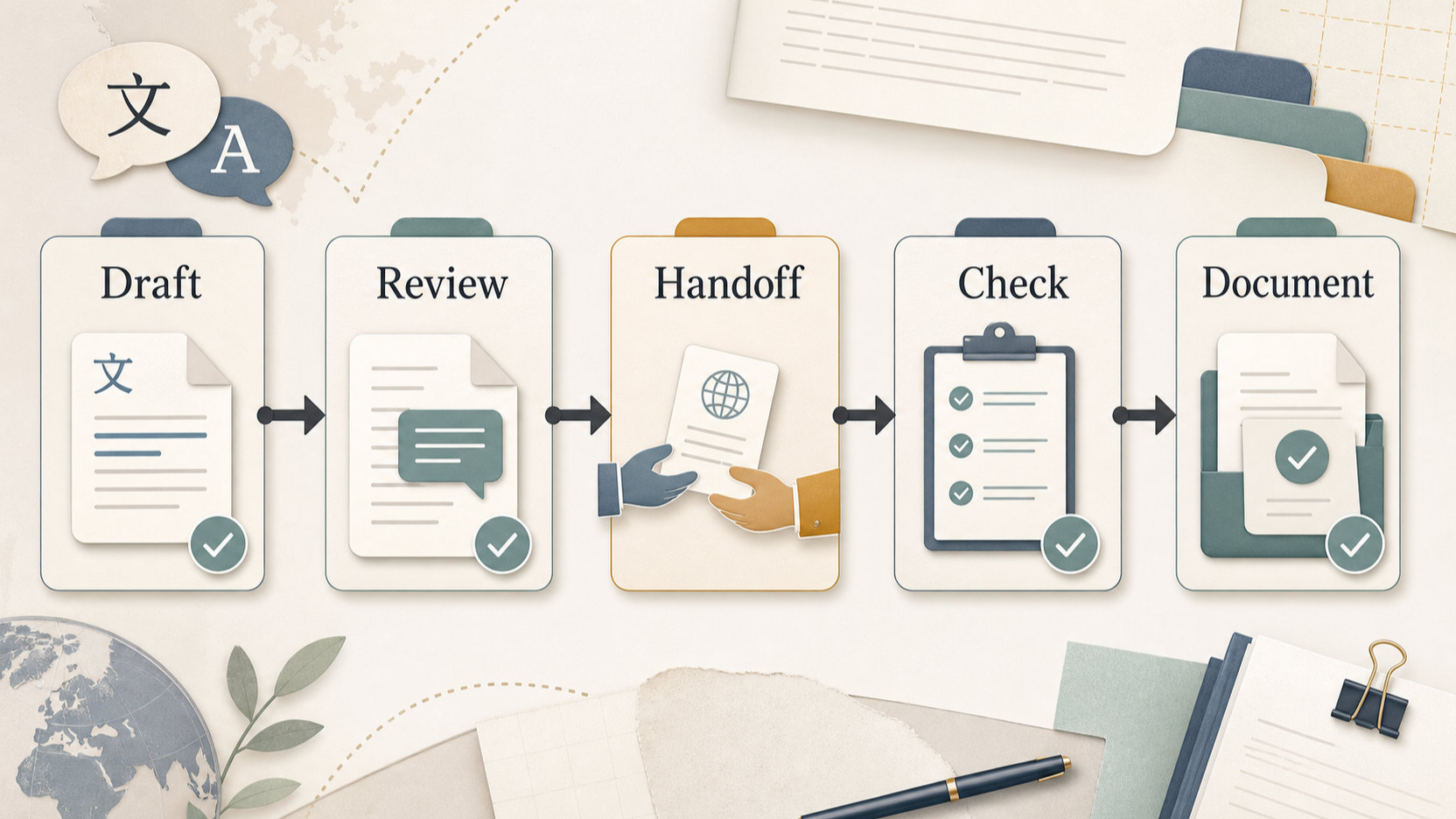 Editorial illustration for How to choose a business translation service for UK regulated teams